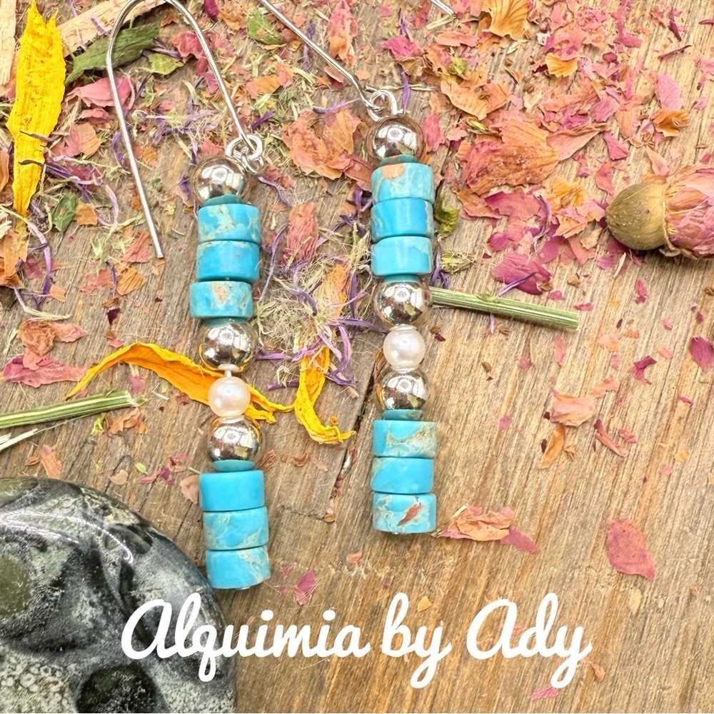 Alquimia Blue and Silver Dangle Earrings